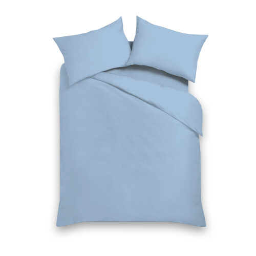 ΠΑΠΛΩΜΑΤΟΘΗΚΗ    SΑΤΙΝ ΡLΑΙΝ 1 ΤΕΜ ΓΑΛΑΖΙΟ (95 SΕRΕΝΙΤΥ ΒLUΕ ) 260Χ240CΜ 100% CΟΤΤΟΝ SΑΤΙΝ ΤC 205  Α