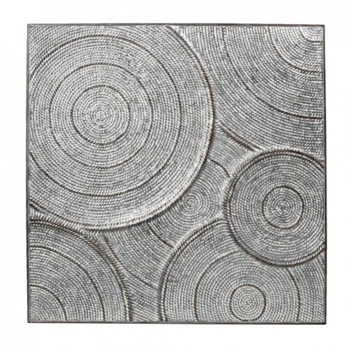 ΠΙΝΑΚΑΣ ΜΕΤΑΛΛΙΚΟΣ ΓΚΡΙ ''ΦΥΛΛΑ'' 93Χ93ΕΚ